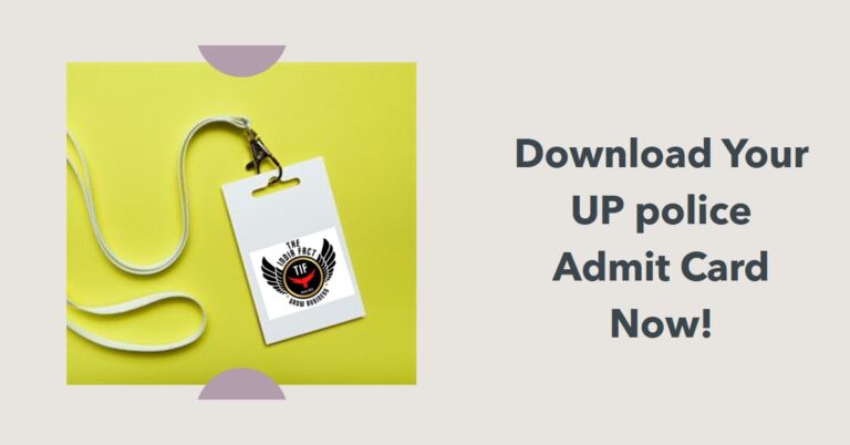 UP Police Admit Card 2024 Out Today