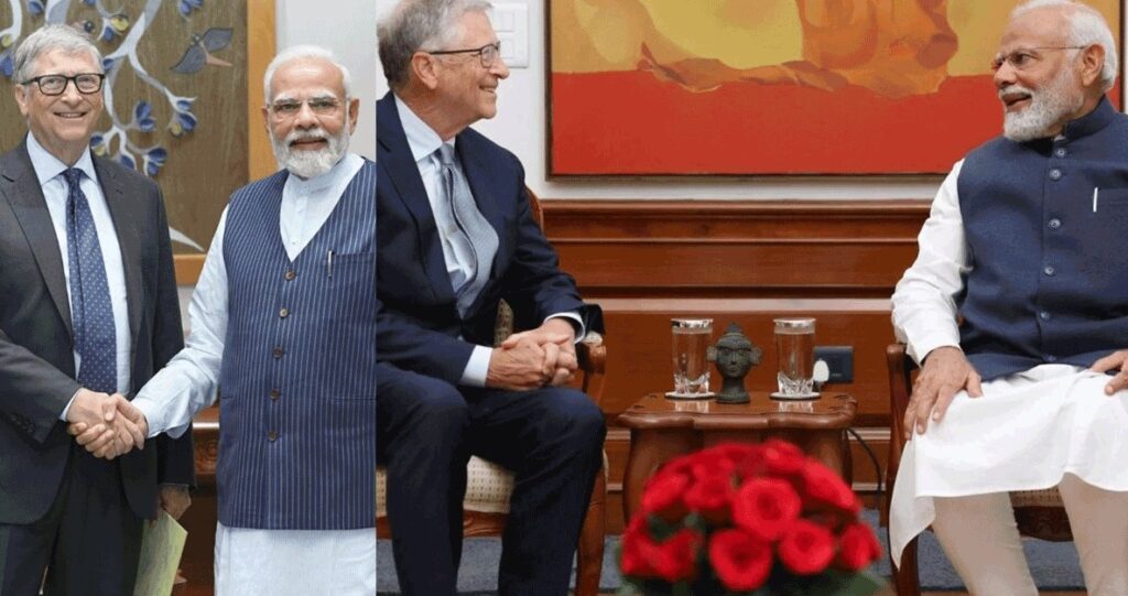 Bill gates and Narendra modi 